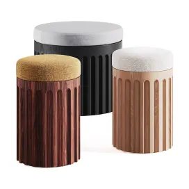 Fluted stool by galvin brothers